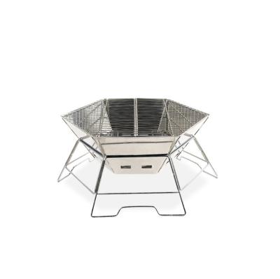 China Adjustable Size TOPWIND Folding BBQ Grill Stainless Steel Folding Camping Stove BBQ Grill BBQ Grill for sale