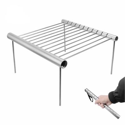 China TOPWIND Height Adjustable Stainless Steel Grill BBQ Charcoal Outdoor Folding Camping BBQ Grill for sale