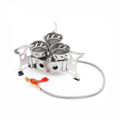 China TOPWIND 11000W Cooking Gas Stove Stainless Steel Stove Folding Outdoor Camping Stove With Three-core Oven Gas Stove for sale