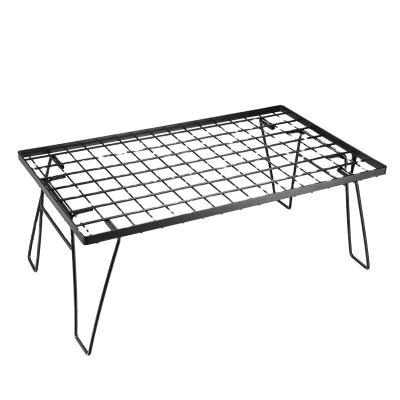 China TOPWIND Multi-functiona Portable BBQ Metal Iron Net Folding Outdoor Camping Picnic Tables for sale