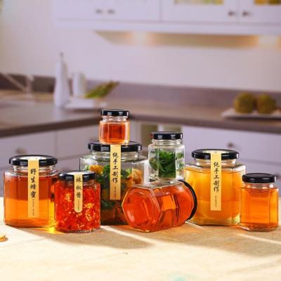 China Eco - Friendly Empty Glass Jars , Glass Honey Jar With Lid , Empty Honey Jar For Sale for sale