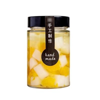 China Wholesale Empty Round Wide Mouth Empty Honey Bottle Jam Food Storage Glass Jar With Black Lid for sale