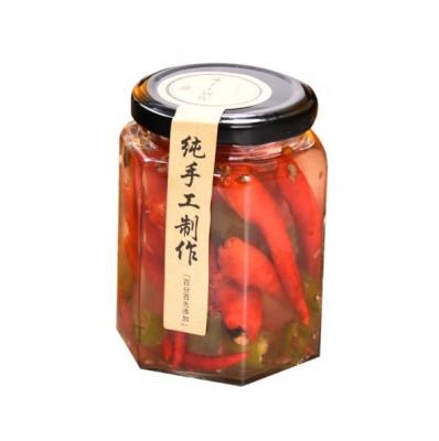 China Whole food 45ml 85ml 100ml 180ml 280ml 280ml 500ml 730ml hexagonal glass mason jar for jam and honey for sale