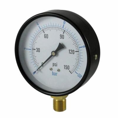 China Stainless steel case / as per your request 60mm iron case black painted radial brass connection pressure gauge for sale