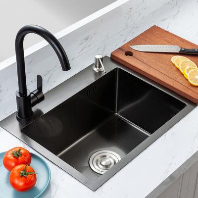 China Without Bowl Wholesale Single Sink Kitchen Faucet Handmade Stainless Steel Kitchen Sink for sale