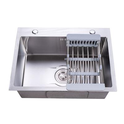 China Without Faucet A684521 S/S 304 Single Bowl Handmade Kitchen Sink Kitchen Sink Factory Price for sale