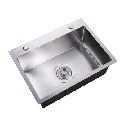 China Without Faucet SUS304 Single Bowl Kitchen Sink Stainless Steel Sink A604521 for sale