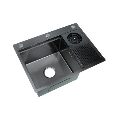 China Without Faucet Commercial Multi-function Cup Washer Single Step Kitchen Sink Handmade for sale