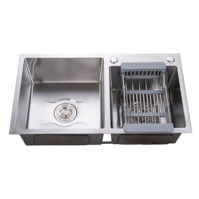 China Without Faucet Kitchen Double Sink 304 Stainless Steel Sink Undermount for sale