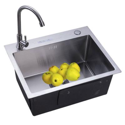 China Without Faucet New Style SD504021 Thickness 2.0 With Drain Basin Stainless Steel Handmade Single Bowl Stainless Steel Kitchen Sink For Kitchen for sale