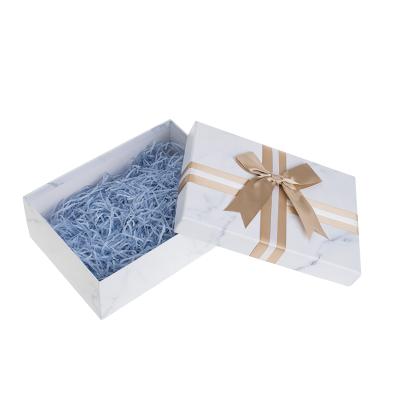 China Recycled Materials Luxury Recycle Gift Box Lid And Base Box With Sliver Marble Cardboard Packaging Boxes for sale