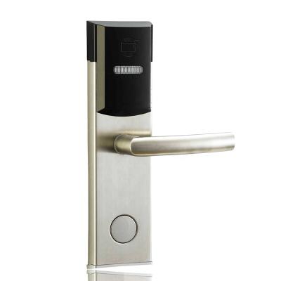 China Fake-test Lockout RFID 125khz Card Door Lock Hotel Card Redaer Keyless Door Lock With Free Software for sale