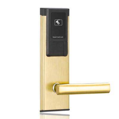 China Fake-Test Lockout RFID Card Door Lock Hotel Keyless Card Electronic Keyless Door Lock With Hotel System for sale