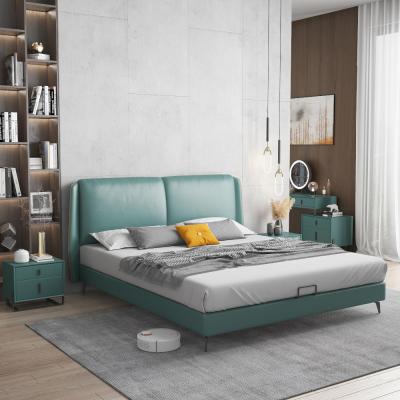 China Italian leather fabric bed Sofa New headboard design bedroom furniture queen size bed soft modern luxury queen size frame for sale