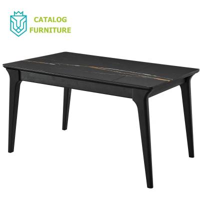 China Nordic black new product furniture home dining table for dining room for sale