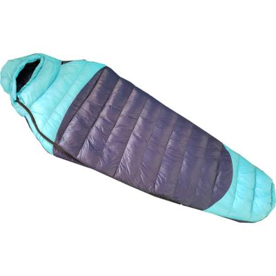 China Outdoor profesionals top quality mummy best price best travel camping down like sleeping bags for sale