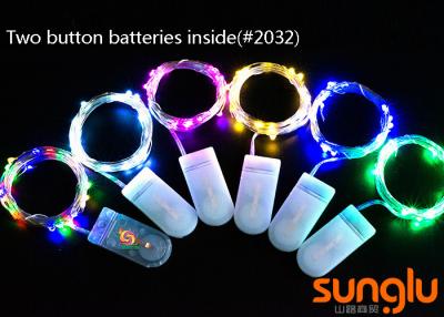 China 2M 20D 0603 LED Decorative Indoor String Lights Two Button Battery For Holiday for sale