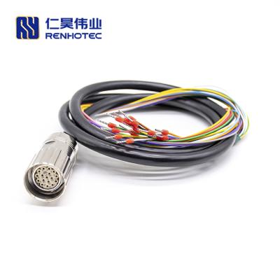 China Automation/Sam Male 16 Pin Connector Transportation/Power Generation/Shipbuilding/Medicine M23 923 With Wire Leads for sale