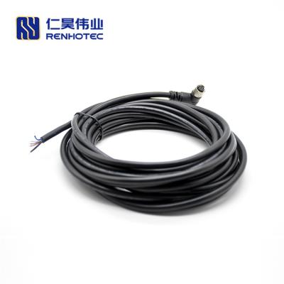 China Solder Type M8 Molded Cable Overmolded Male Plug for sale