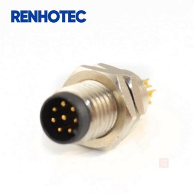 China M8 Automotive Circular Connector 8p Sensor Pcb Male Straight for sale