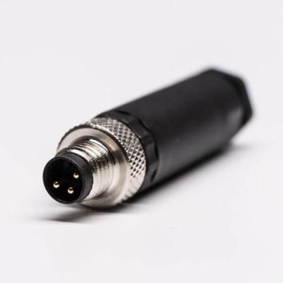 China audio & Circular M8 3 Pin Male Field Wireable Cable Visual Automotive Socket Sensor Straight Connector With Screw Termination for sale