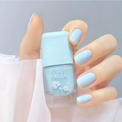 China NAIL Non-Toxic Nail Polish - Easy Peel Off & Quick Dry & Organic Water Based Light Blue Nail Polish Set For Women for sale