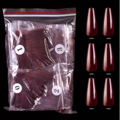 China Perfect Size Fitting& Comfortable To Wear 500PCS Nails For Women Press On Nails Coffin Nail Tips Solid Color for sale