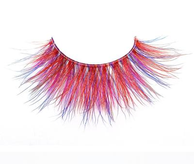 China Very Comfortable to Wear Colorful 3D False Lashes Long and Deeply Exaggerated False Eyelashes for Women Girls Cosplay Halloween Fancy Ball for sale