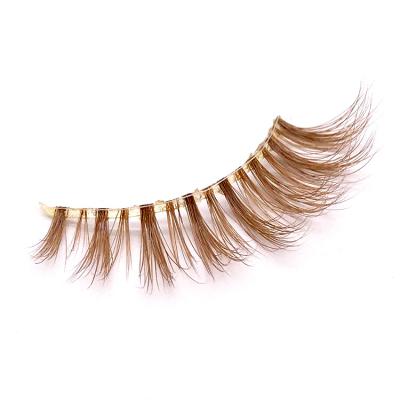 China Very comfortable to use Long Dramatic Colored False Eyelashes Mink Eyelashes For Halloween Colored party false eyelashes easy to apply for sale