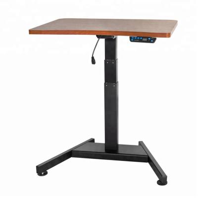 China Modern Single Leg Motorized Electric Height Adjustable Table , Low Noise Electric Table One Leg Position Desk for sale