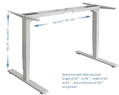 China Double Motor Adjustable Corner Desk Electric (Height) Ergonomic Sit Stand Computer Desk Frame for sale