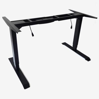 China Double (height) motor table height metal office electric adjustable position adjustable ergonomic desk for three-storey for sale