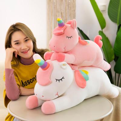 China New Creative Decoration Plush Toy Large Size Unicorn Doll With Pillow Net Red Children'S Gift Doll for sale