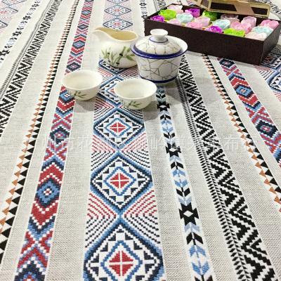 China Abrasion-Resistant Super soft cotton needle yarn-dyed jacquard fabric Shoes luggage bag fabric special ethnic style fabric Spot supply for sale