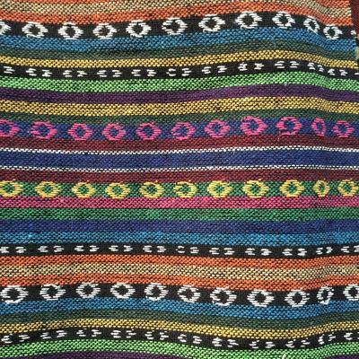 China Abrasion-Resistant Ethnic style yarn-dyed jacquard linen Shoe material bag pillow seat cover fabric Spot supply for sale