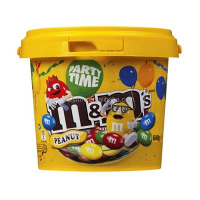 China Food Grade Logo Printing Chocolate Cream Container 2L Non-Toxic Plastic Bucket for sale