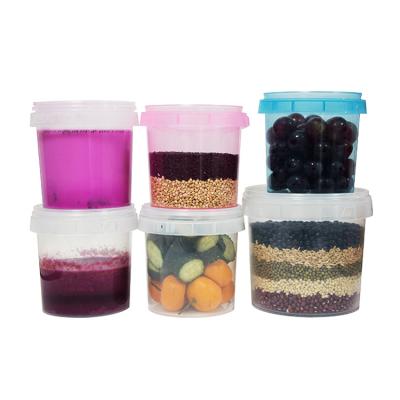 China Factory wholesale 1 liter cheap plastic bucket food packaging small for sale