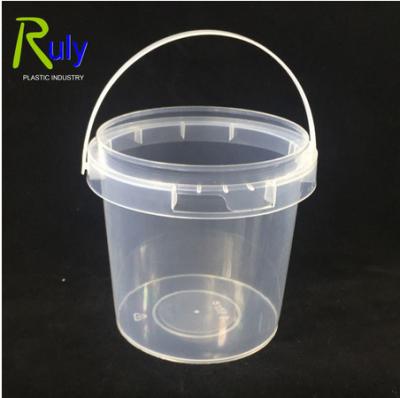 China Food Grade Sealed Plastic Storage Container Yogurt Plastic Bucket 1 Liter for sale