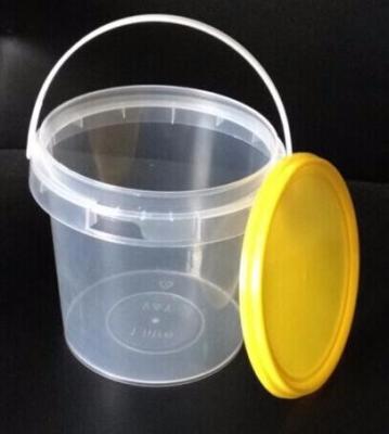 China Small Eco - Friendly Round Plastic Honey Containers Plastic Buckets With Lids for sale