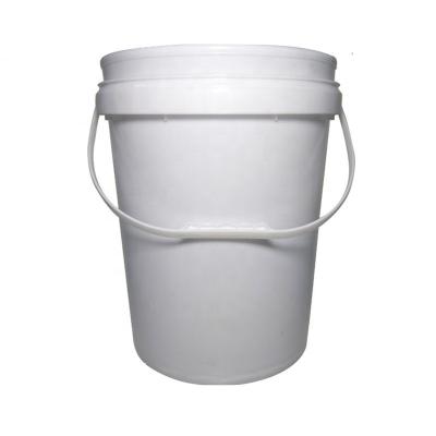 China Universal Food Grade 20L White Plastic Storage Food Bucket With Handle And Lid for sale