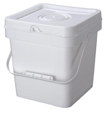 China 4 L viable tool bucket square plastic bucket white color bucket for sale