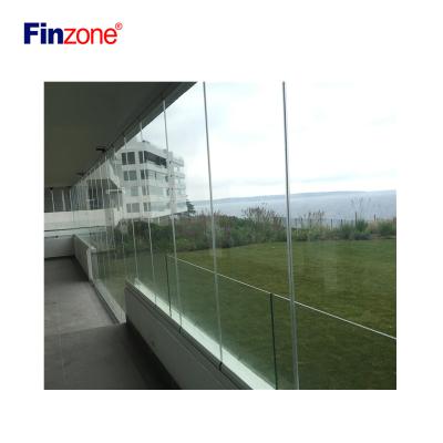 China Magnetic Screen Retractable Glass Panels Sliding Movable Frameless Window for sale