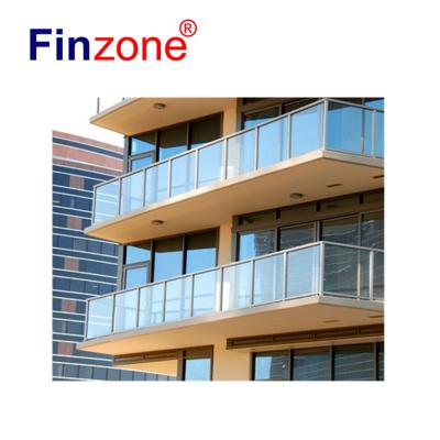 China Modern Exterior Glass Balcony Railings Railing Glass Balustrade For Outdoor Space for sale