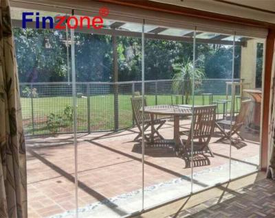 China Sliding Premium Style Popular Style Glass Curtain Sliding Folding Window And Door Terrace Glazing for sale