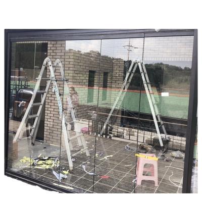 China Highly Recommended Modern Terrace Sliding Glass Door Frameless Glass Folding Glazing System for sale