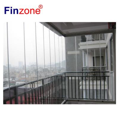 China Waterproof Fancy Glass Door Frameless Folding System for sale