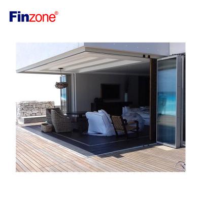 China Weatherproof Aluminum Framed Folding Glass Door for sale