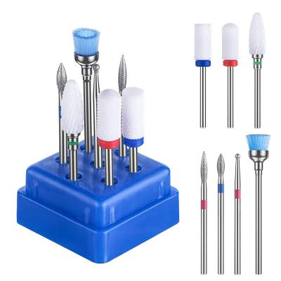 China To Remove Extended Nail Under Carved Koofar Nail Drill Bit Set Professional Ceramic Acrylic Nail File Drill Bit For Manicure Pedicure Cuticle Gel Nail Polish for sale