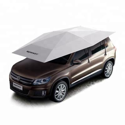 China 4.8Meter Semi Automatic Car Umbrella Folded Portable Sunproof Shade Canopy Cover Universal Car accessories UV Protection for sale