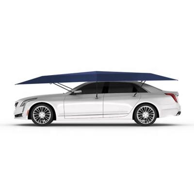 China Mynew 4.2Meter manual folding portable mobile car sun shade umbrella New for sale